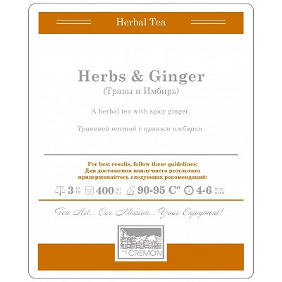 herbs & ginger cremon tea